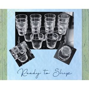 Glass Candle Holders Perfect for Votive and Tea Lights - Set of 14